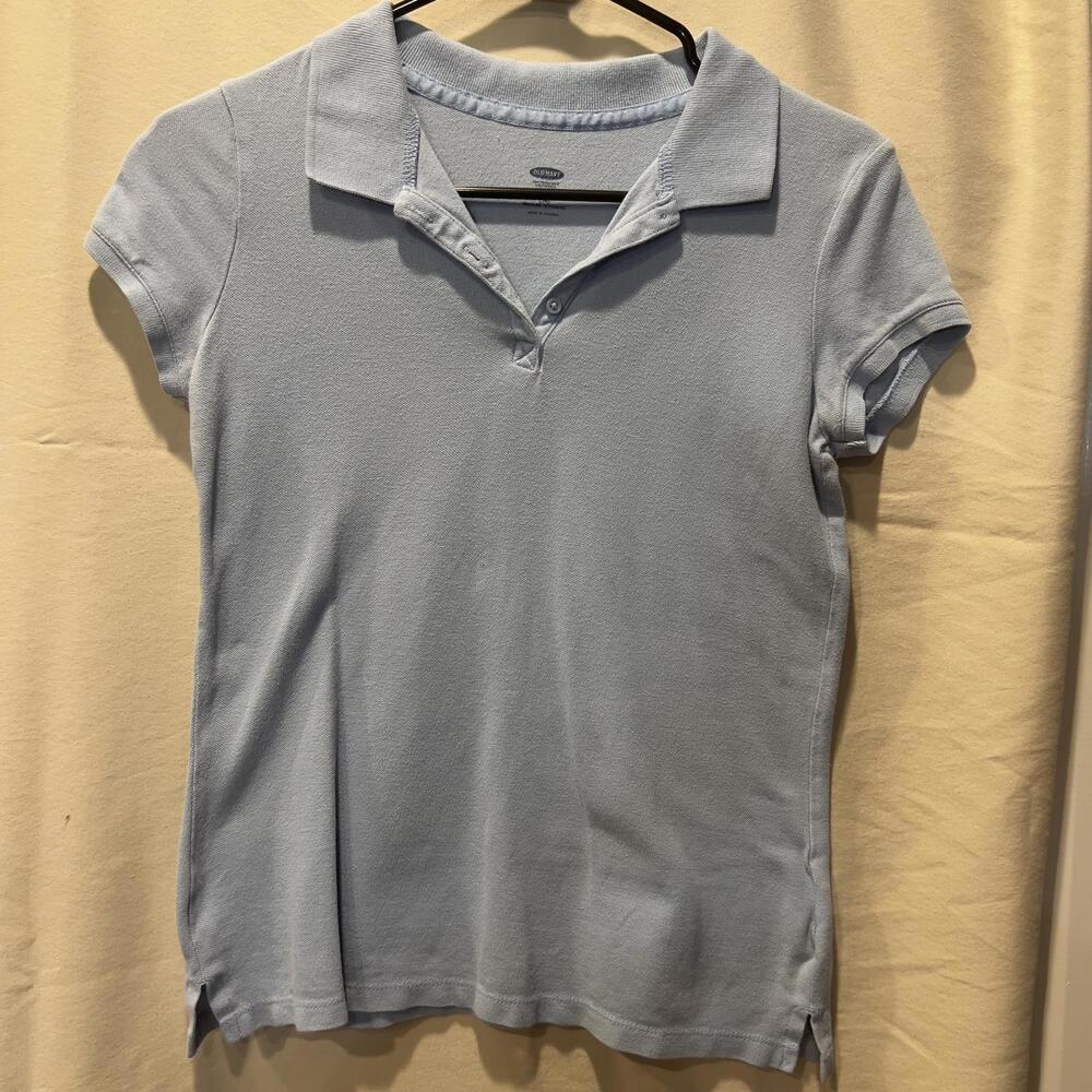 Old Navy Light Blue Girl's Polo Shirt XL